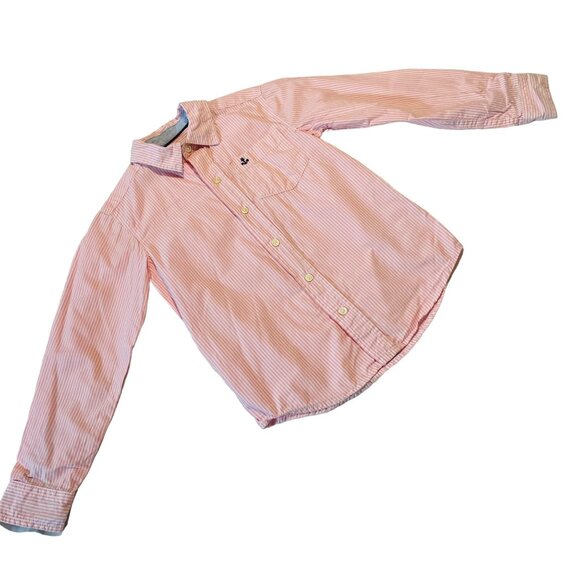 Carter's Boy Pink Striped Button-Down Shirt Long Sleeve Size 6 - Picture 2 of 8